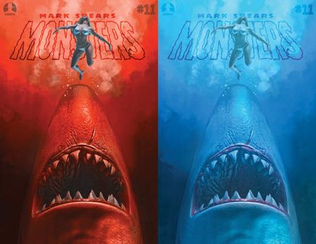MARK SPEARS MONSTERS #11 CVR B MARK SPEARS SHARK ATTACK JAWS HOMAGE HOLOFOIL FLIP COVER VAR 7/1/2026