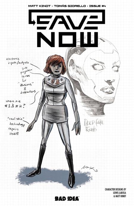 SAVE NOW #4 (OF 4) CVR B LEWIS LAROSA MATT KINDT CHARACTER DESIGN VAR 8/26/2026