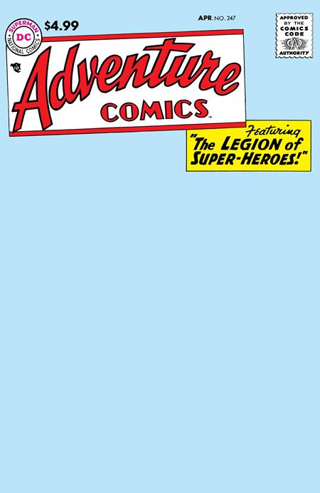 ADVENTURE COMICS #247 FACSIMILE EDITION CVR B BLANK CARD STOCK VAR 8/12/2026