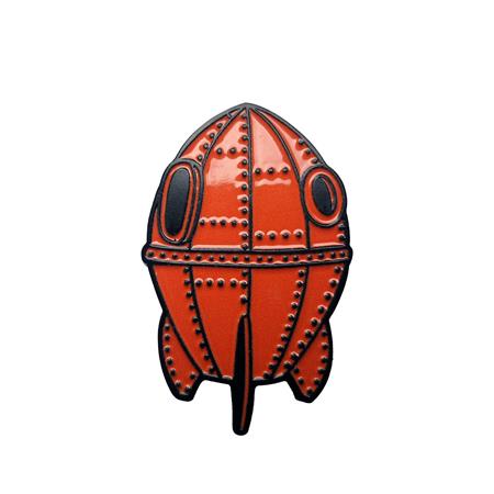 WALLACE & GROMIT ROCKET SHIP ENAMEL PIN BADGE 9/16/2026