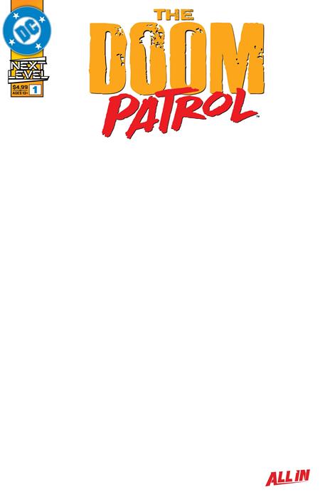 DOOM PATROL #1 CVR E BLANK CARD STOCK VAR 9/2/2026