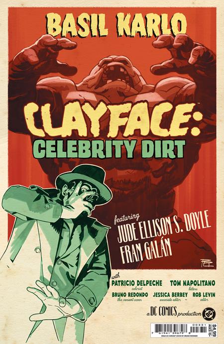 CLAYFACE CELEBRITY DIRT #3 (OF 6) CVR C BRUNO REDONDO CARD STOCK VAR 9/9/2026