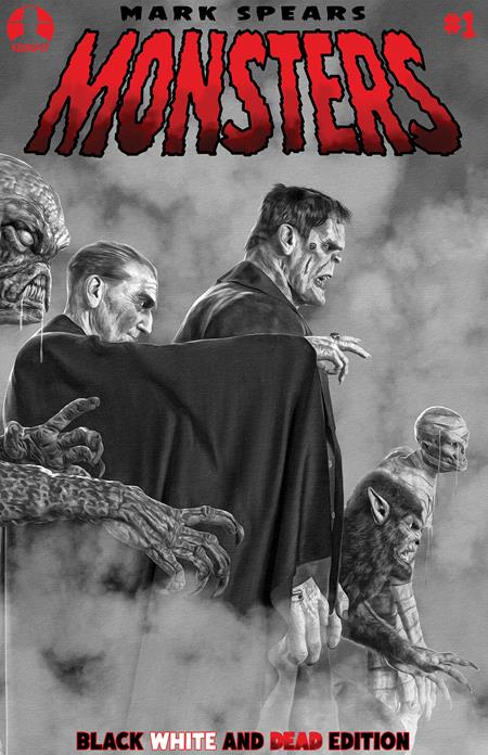 MARK SPEARS MONSTERS #1 7TH PTG BLACK WHITE & DEAD EDITION CVR A MARK SPEARS BLOOD SEEKERS 9/16/2026