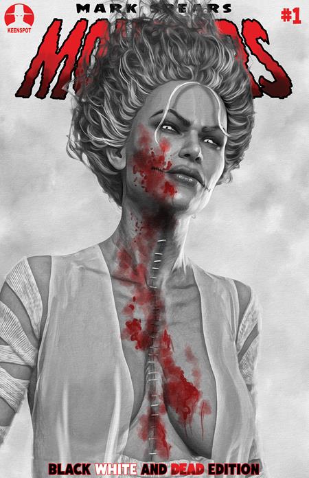 MARK SPEARS MONSTERS #1 7TH PTG BLACK WHITE & DEAD EDITION CVR B MARK SPEARS THE CRIMSON BRIDE VAR 9/16/2026