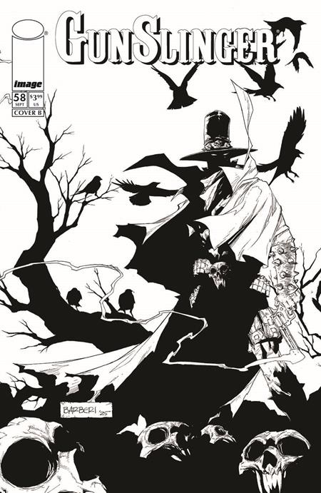 GUNSLINGER SPAWN #58 CVR B CARLO BARBERI B&W VAR 9/23/2026