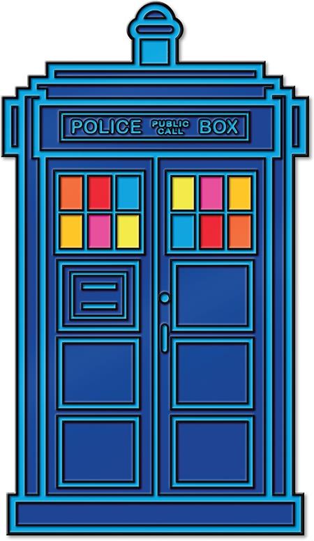 DOCTOR WHO FIFTEENTH DOCTORS CHROMATIC TARDIS ENAMEL PIN BADGE 10/14/2026