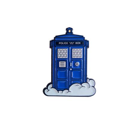 DOCTOR WHO ELEVENTH DOCTORS CLOUD TARDIS ENAMEL PIN BADGE 10/14/2026