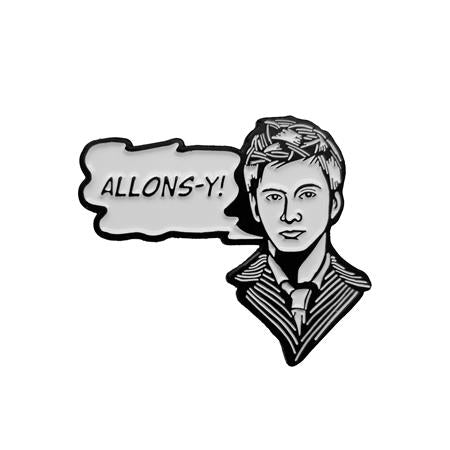 DOCTOR WHO TENTH DOCTOR ALLONS-Y ENAMEL PIN BADGE 10/14/2026