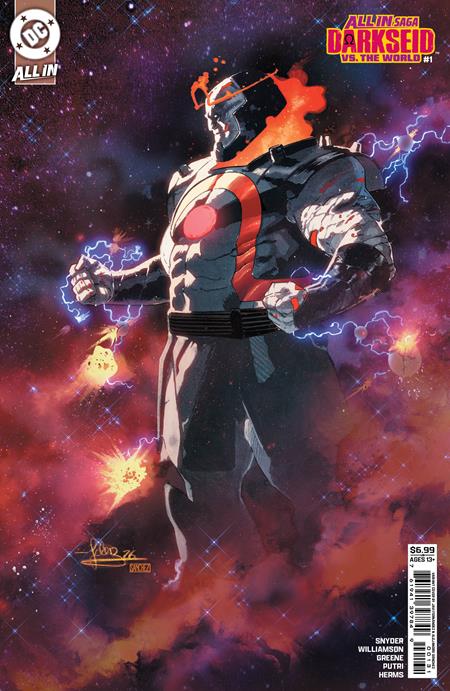 DC ALL IN SAGA DARKSEID VS THE WORLD #1 (ONE SHOT) CVR C JAVI FERNANDEZ CARD STOCK VAR 10/28/2026