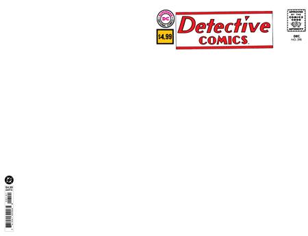 DETECTIVE COMICS #298 FACSIMILE EDITION CVR B BLANK CARD STOCK VAR 10/21/2026