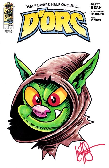 DF DORC #1 FOURTH PRINTING BLANK VARIANT SIGNED AND REMARKED BY KEN HAESER 10/28/2026