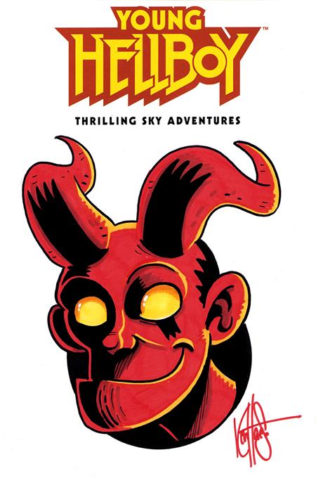 DF YOUNG HELLBOY THRILLING SKY ADVENTURES #1 BLANK VARIANT SIGNED AND REMARKED BY KEN HAESER 10/28/2026