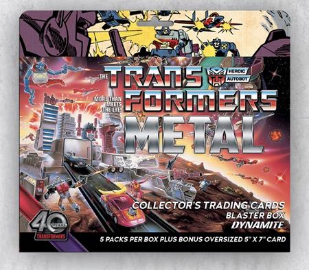TRANSFORMERS 40TH ANNIVERSARY METAL TRADING CARDS BLASTER BOX BOX 9/30/2026