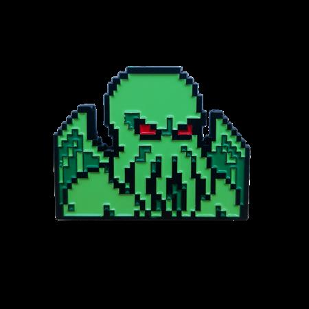 TITAN MERCH ORIGINAL GAMING 8 BIT CTHULHU ENAMEL PIN BADGE 11/11/2026