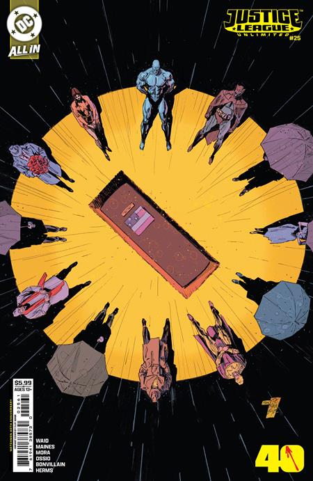 JUSTICE LEAGUE UNLIMITED #25 CVR F CLAY MANN WATCHMEN 40TH ANNIVERSARY CARD STOCK VAR 11/25/2026