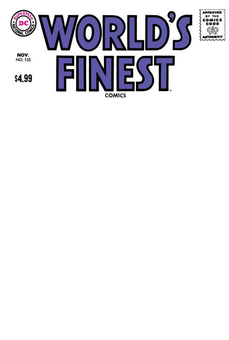 WORLDS FINEST COMICS #153 FACSIMILE EDITION CVR B BLANK CARD STOCK VAR 11/4/2026