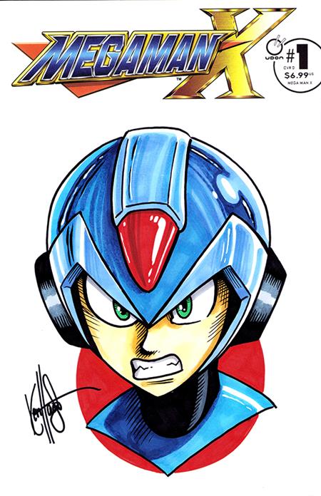 DF MEGAMAN X #1 BLANK VARIANT SIGNED AND REMARKED BY KEN HAESER 11/25/2026