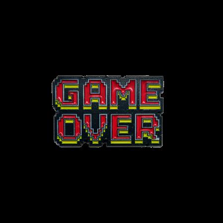 FP ORIGINAL GAMING GAME OVER ENAMEL PIN BADGE 12/16/2026