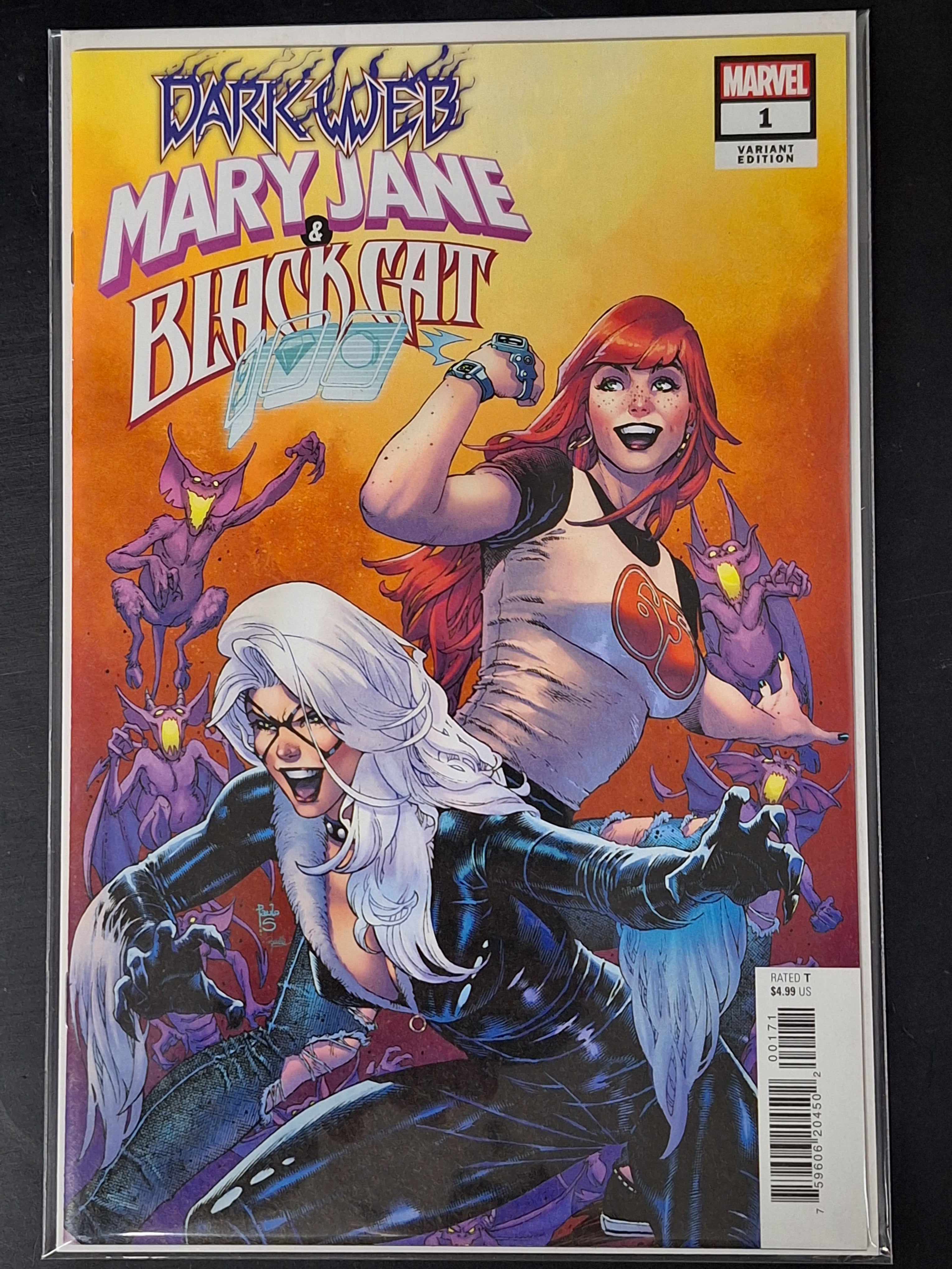 Mary Jane & Black Cat 1 Marvel 2022 1:50 Paulo Siqueira Variant Dark Web