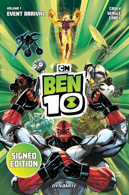 BEN 10 HC VOL 01 EVENT ARRIVAL SIGNED BY JOE CASEY AND STEVEN T SEAGLE CVR 12/23/2026