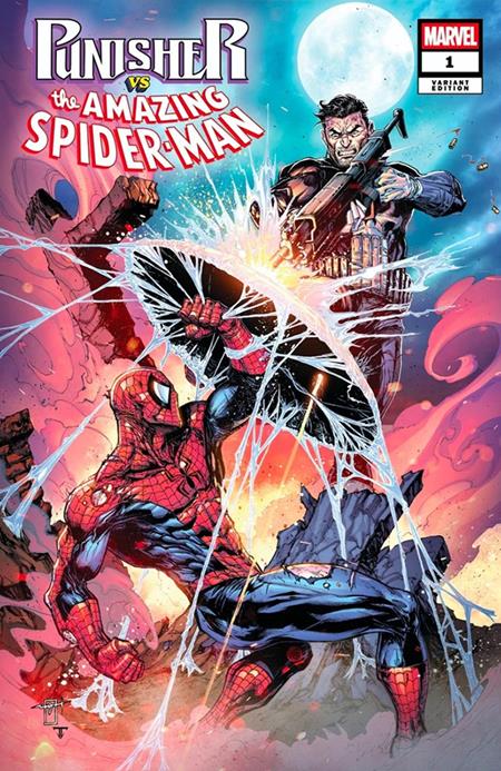 DF PUNISHER VS SPIDERMAN #1 JONATHAN URIBE COMICXPOSURE EXCLUSIVE 1/6/2027