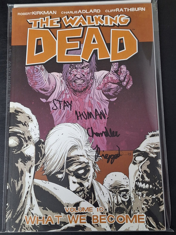 The Walking Dead Volume 10 Trade Paperback Signed by Carl Actor Chandler Riggs