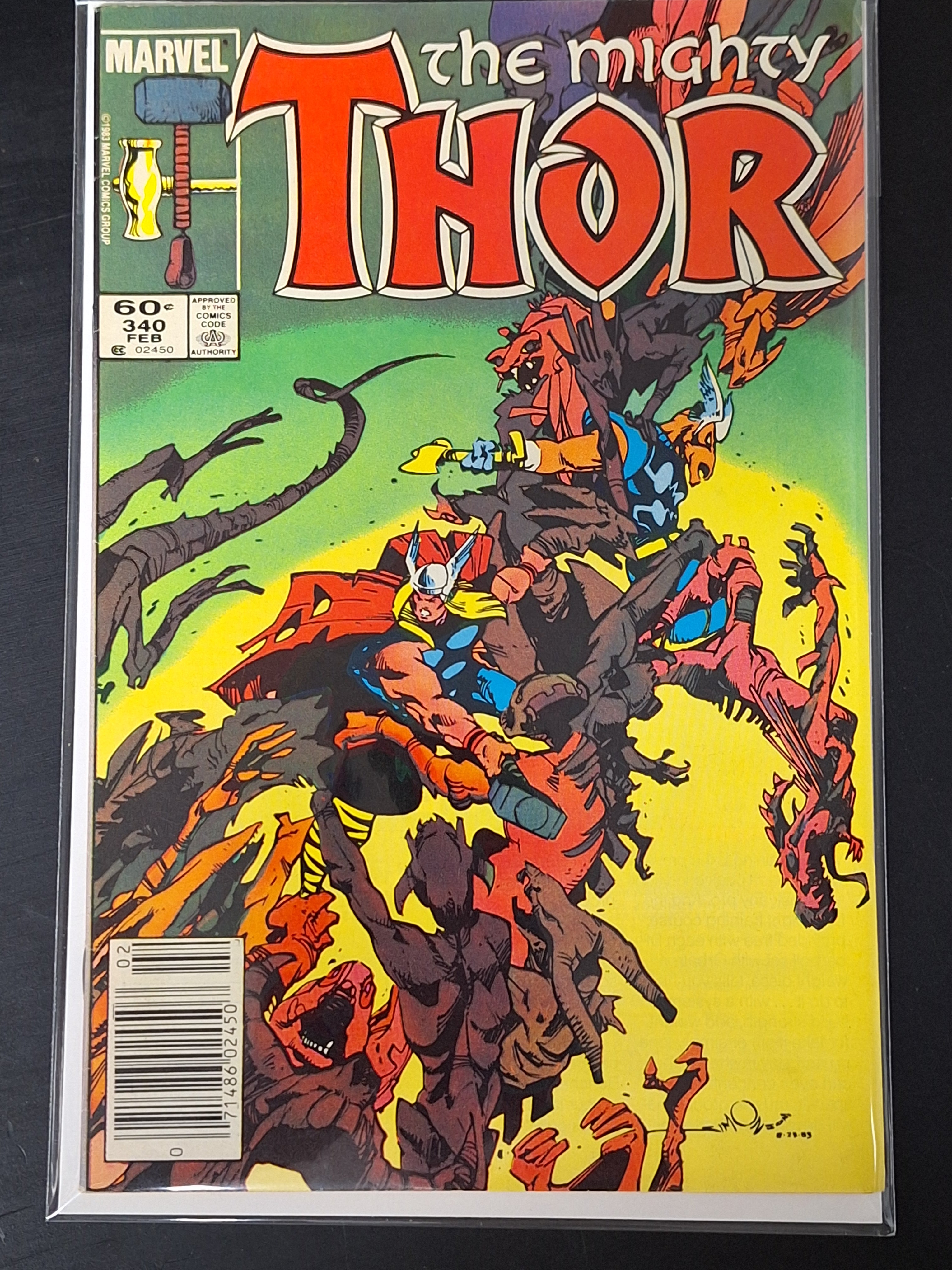 Thor 340 Marvel 1984 Newsstand