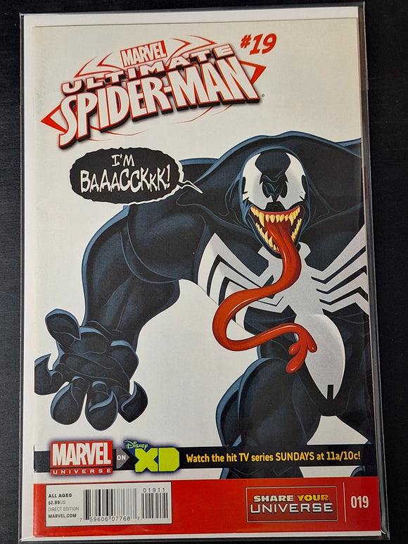 Ultimate Spider-Man 19 Marvel 2013 1st App of Animated Venom