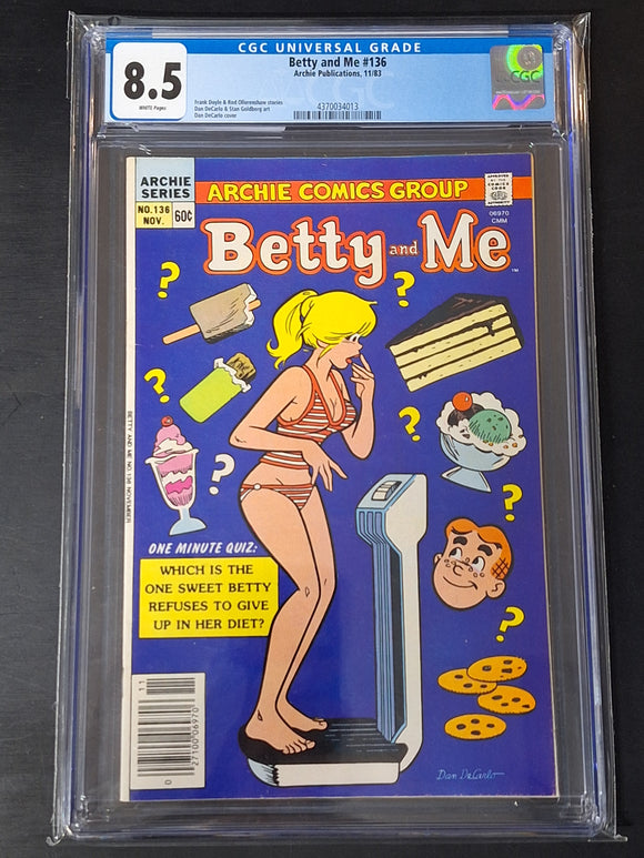 Betty and Me 136 Arich 1983 CGC 8.5 Controversial Weight Loss Issue