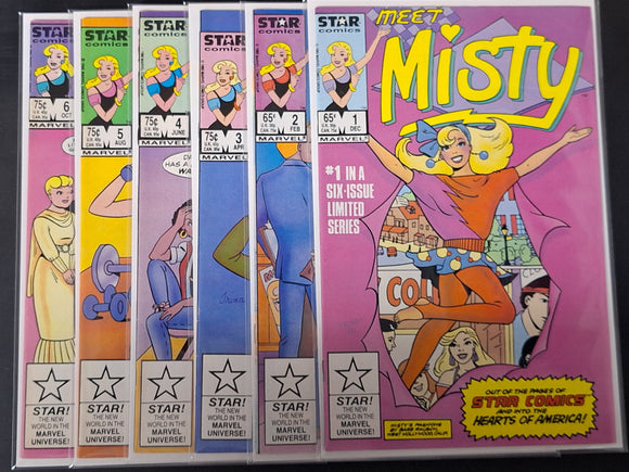 Misty 1 - 6 Marvel 1985 Scarce Series, Full Set
