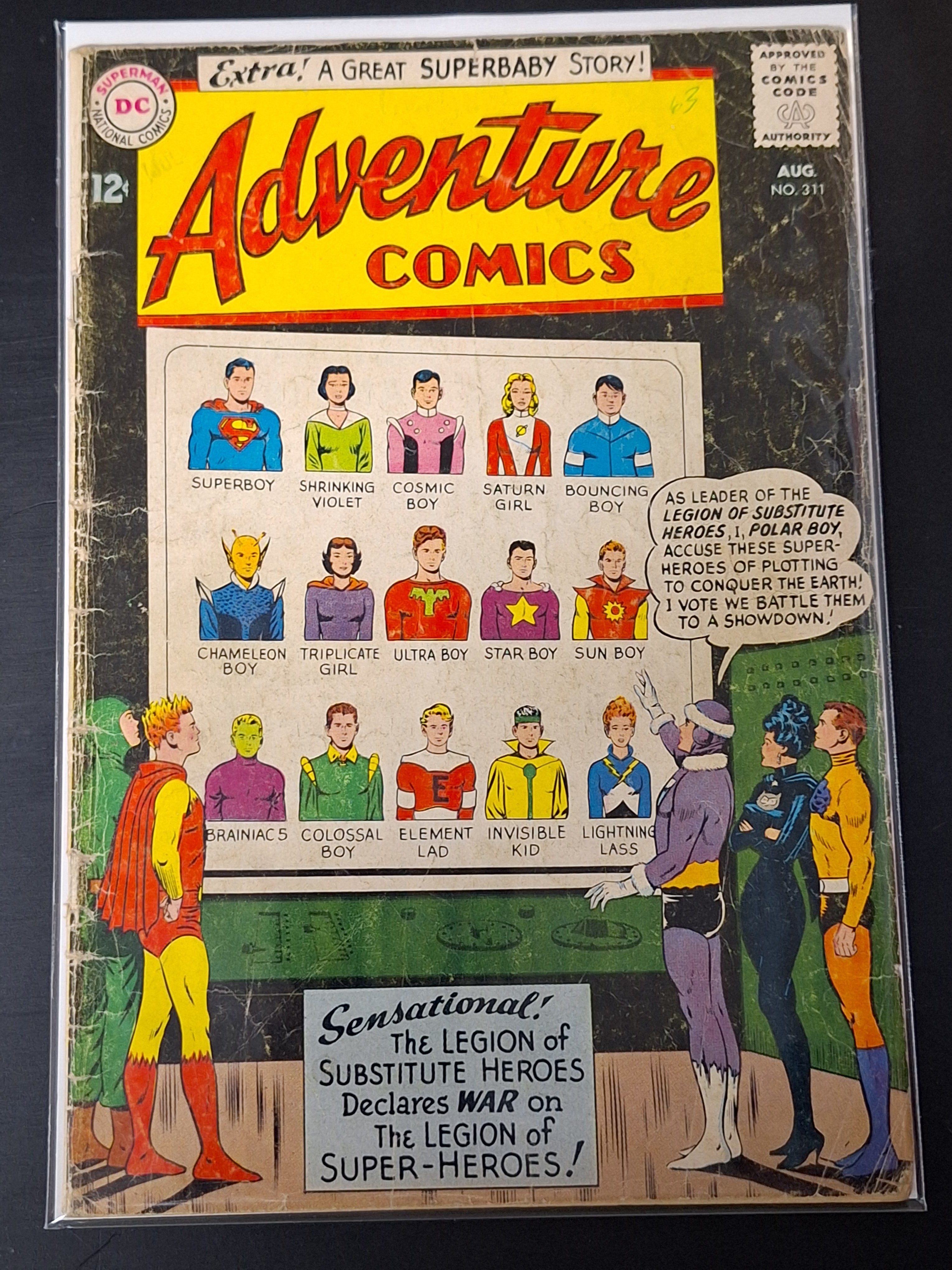 Adventure Comics 311 DC 1963 Substitute Legion Of Super-Heroes
