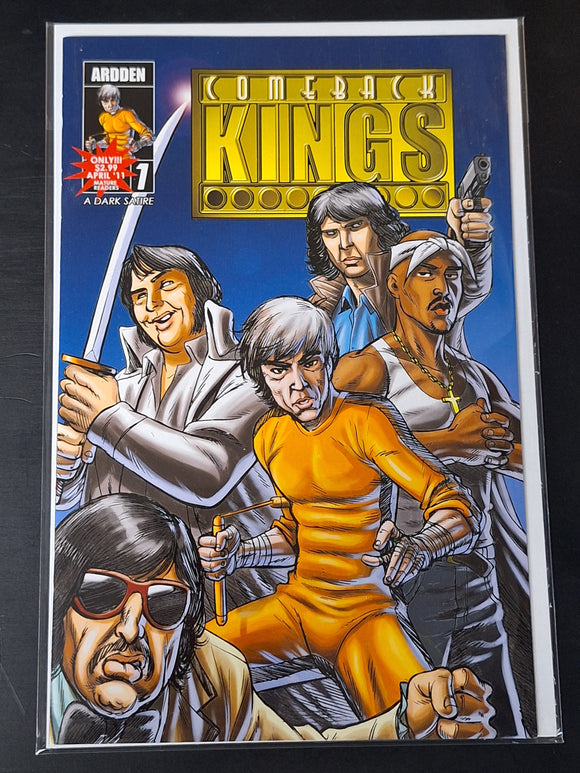 Comeback Kings 1 Ardden 2011 Scarce Dark Parody Satire Comic, Elvis, Tupac, Bruce Lee