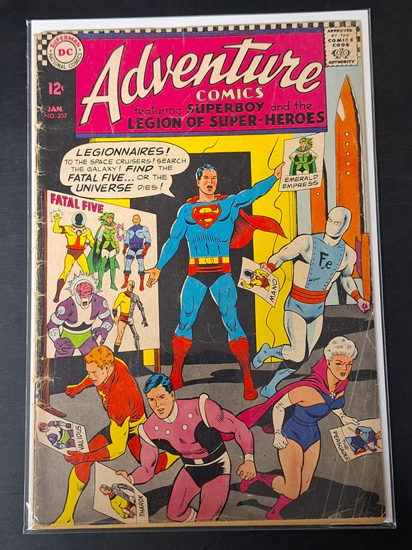 Adventure Comics 352 DC 1967 1st App of The Fatal Five