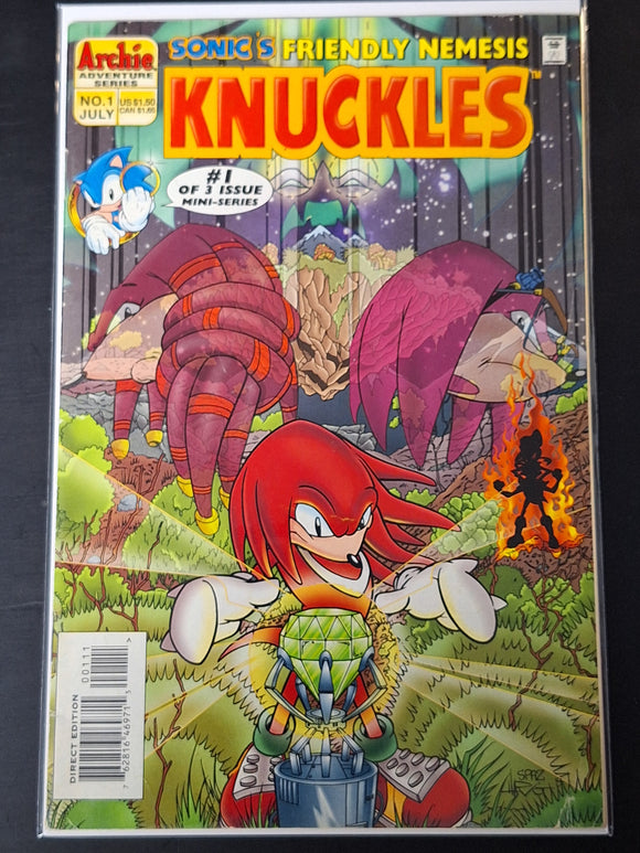 Knuckles 1 Archie Comics 1996 Scarce Book