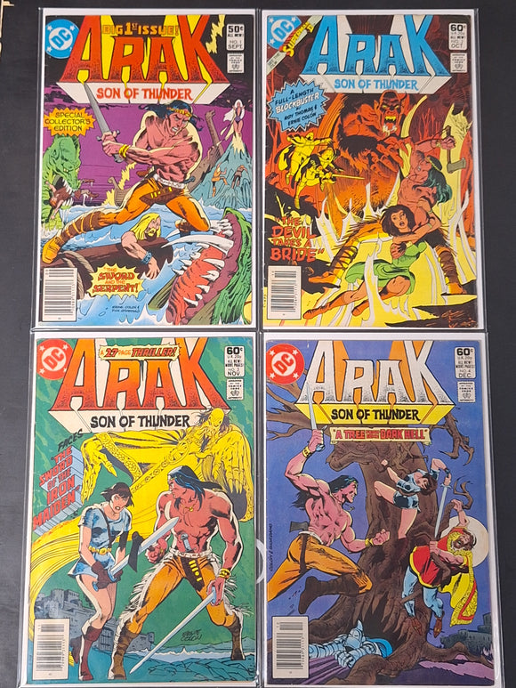 Arak: Son of Thunder 1-3 DC 1981 Set of 3, First App & Origin