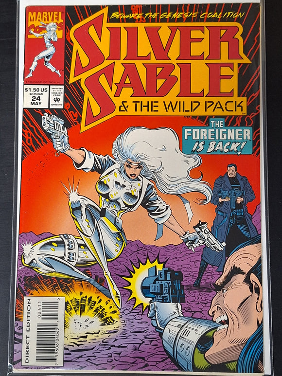 Silver Sable 24 Marvel 1994 Scarce Late Issue, Card Insert