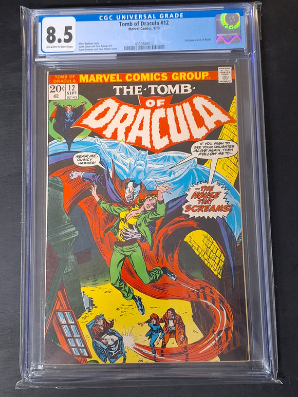 Tomb Of Dracula 12 Marvel 1973 CGC 8.5 2nd App of Blade, 1st App of Caulder