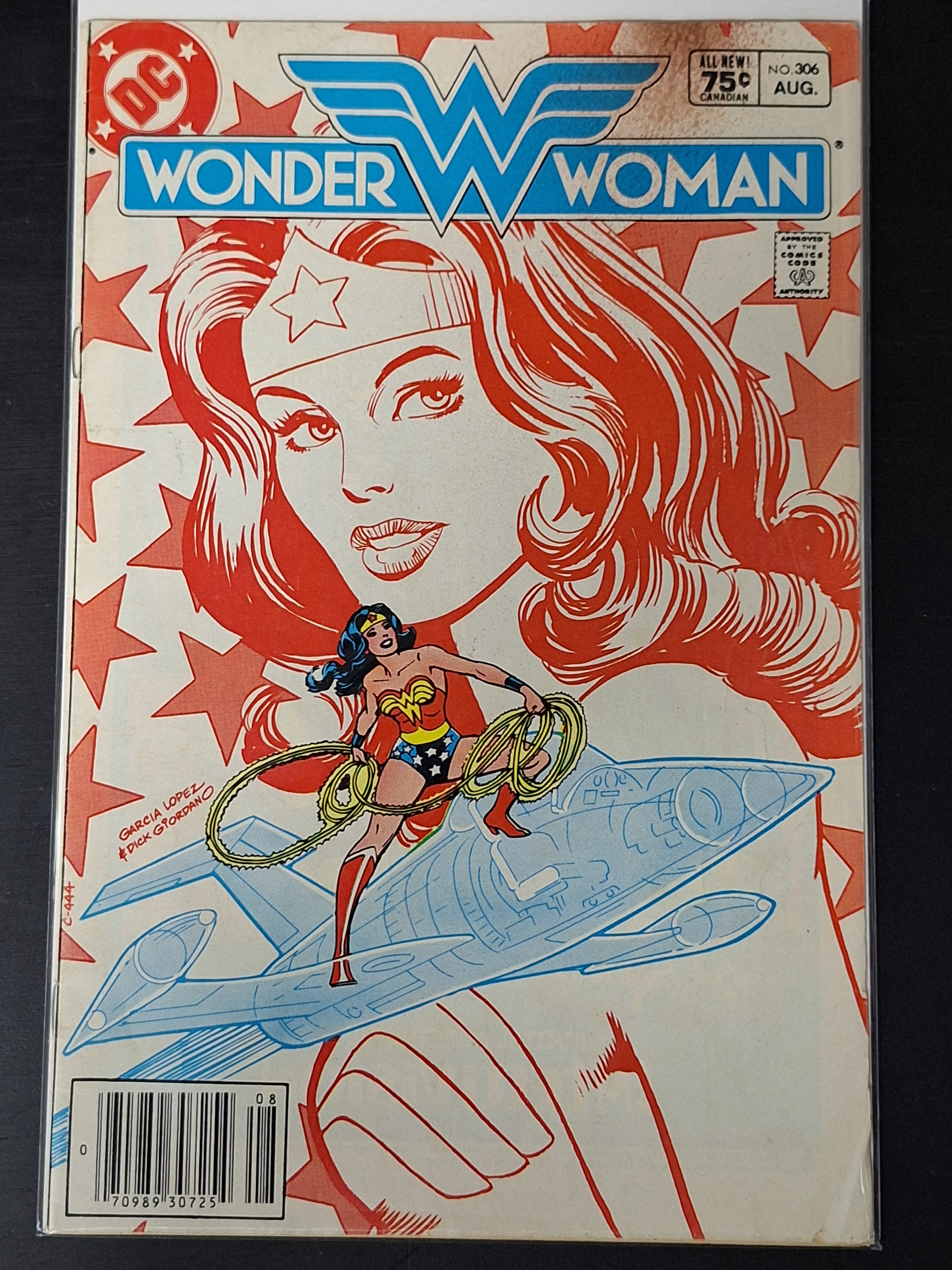 Wonder Woman 306 DC 1983 CPV, 1st new WW Logo