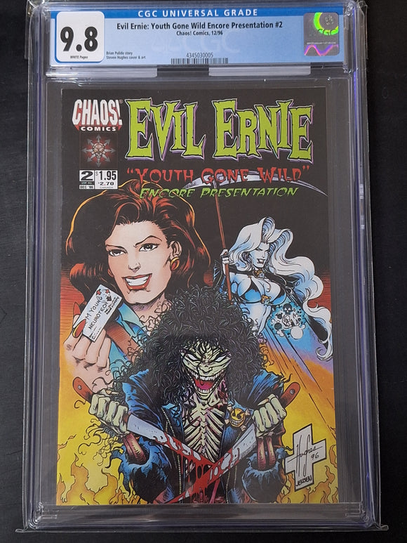 Evil Ernie: Youth Gone Wild Encore Presentation 2 Chaos Comics 1996 CGC 9.8 Scarce Book