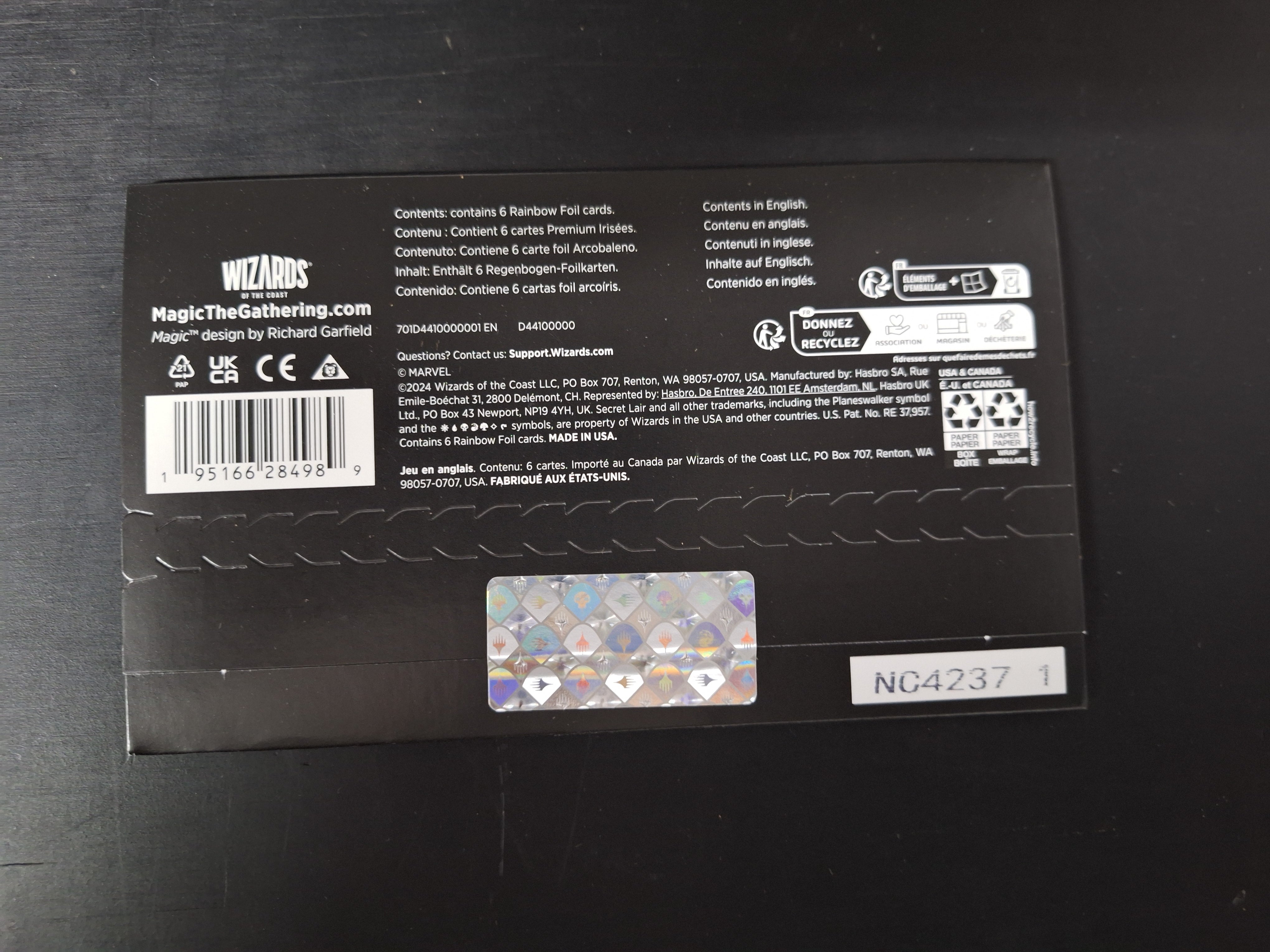 Magic The Gathering Secret Lair x Marvel - Black Panther Rainbow Foil Edition