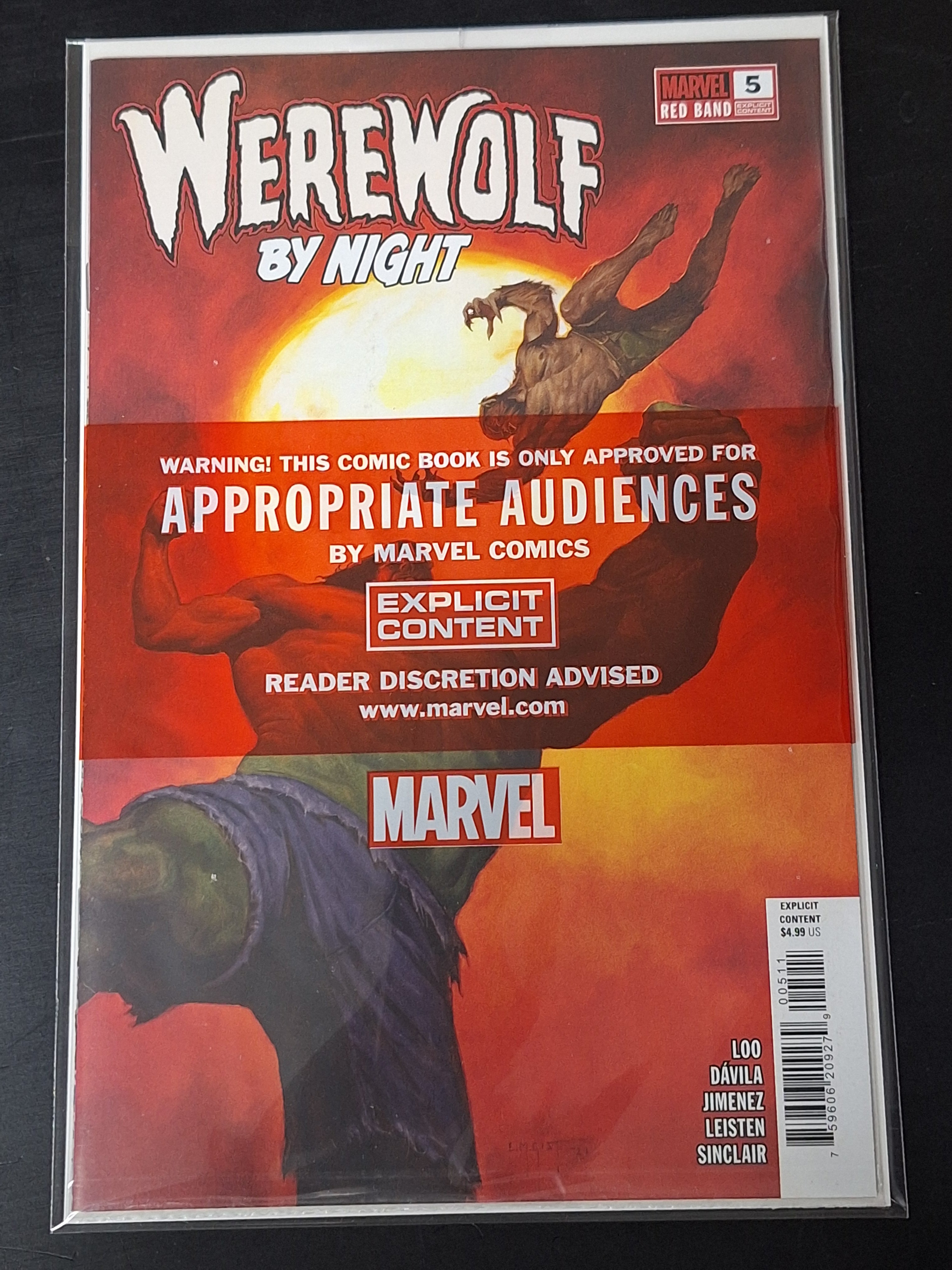 Werewolf By Night 5 Marvel 2024 Red Band Polybag Variant