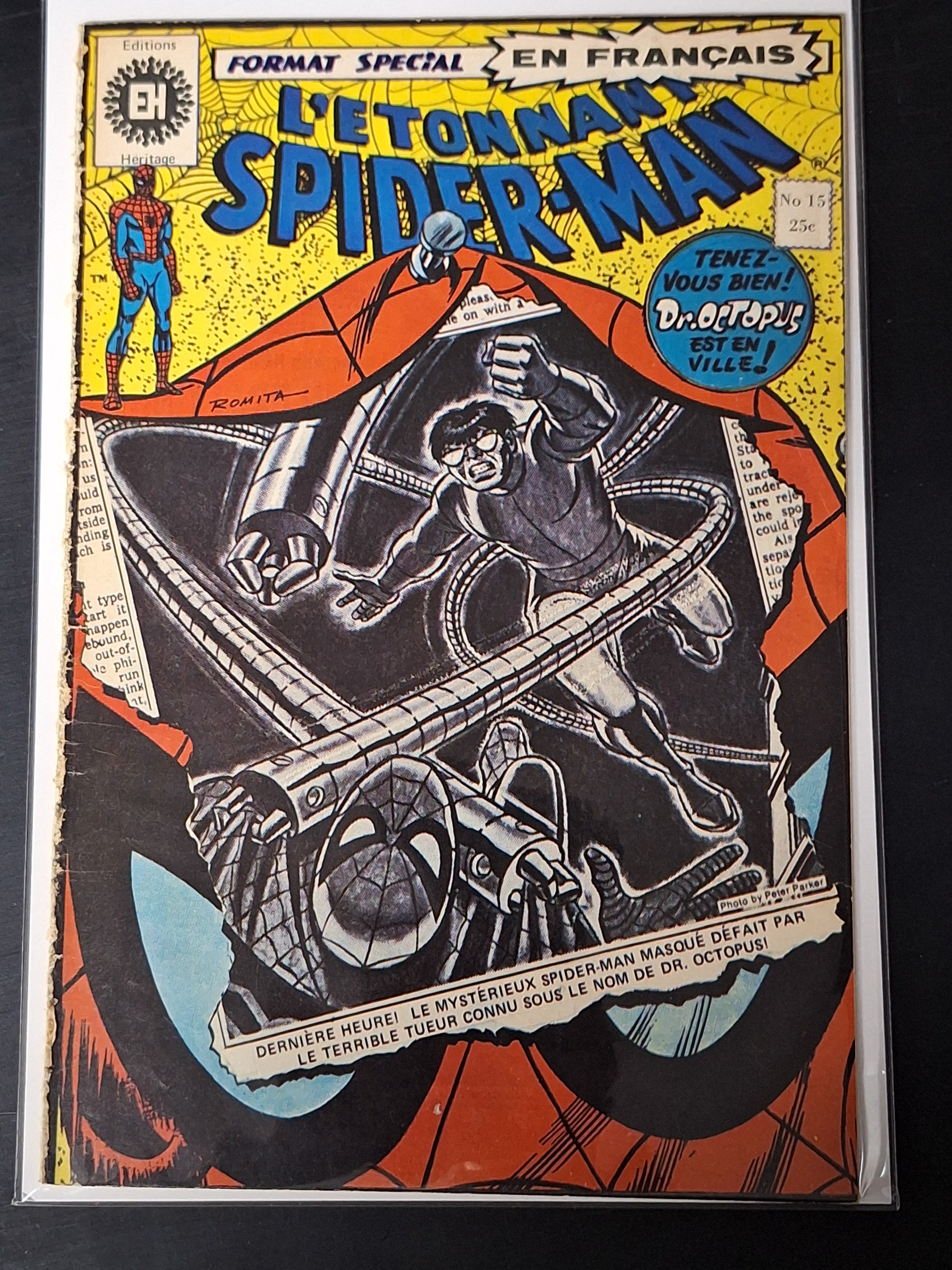 L'Etonnant Spider-Man 15 Marvel 1972 French Heritage Edition