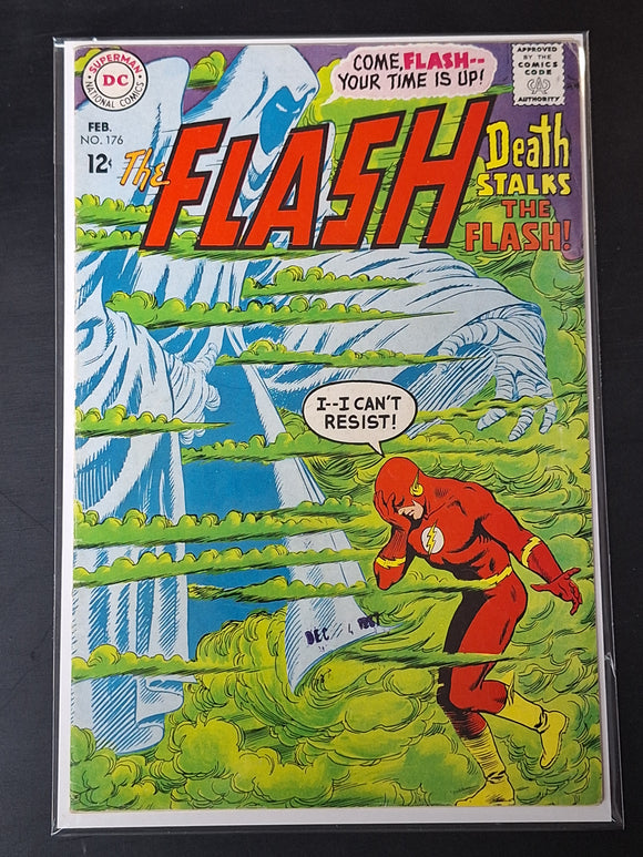 Flash 176 DC 1968 Silver Age Classic, Death Stalks The Flash