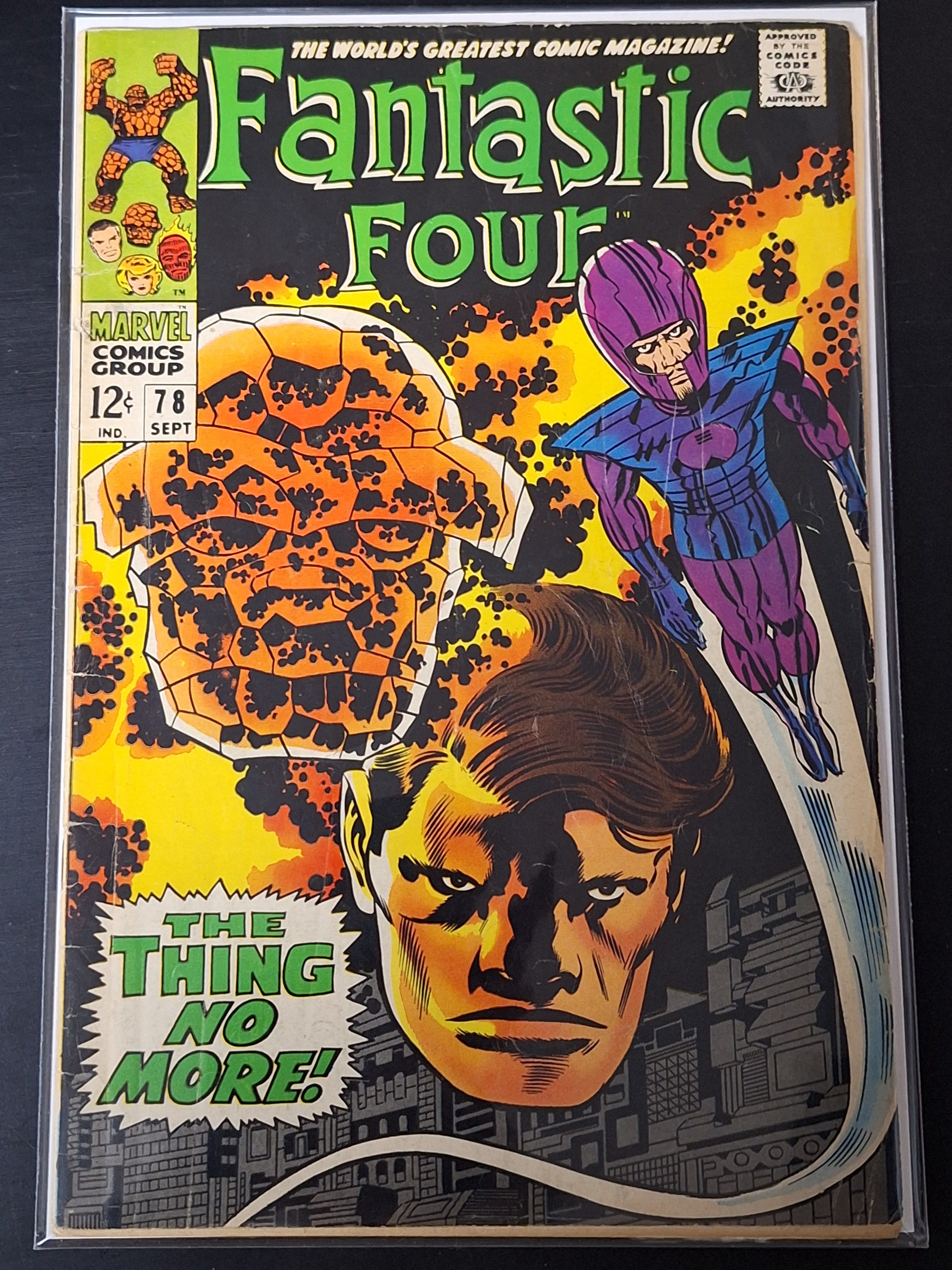 Fantastic Four 78 Marvel 1968 Classic Silver Age, The Thing No More
