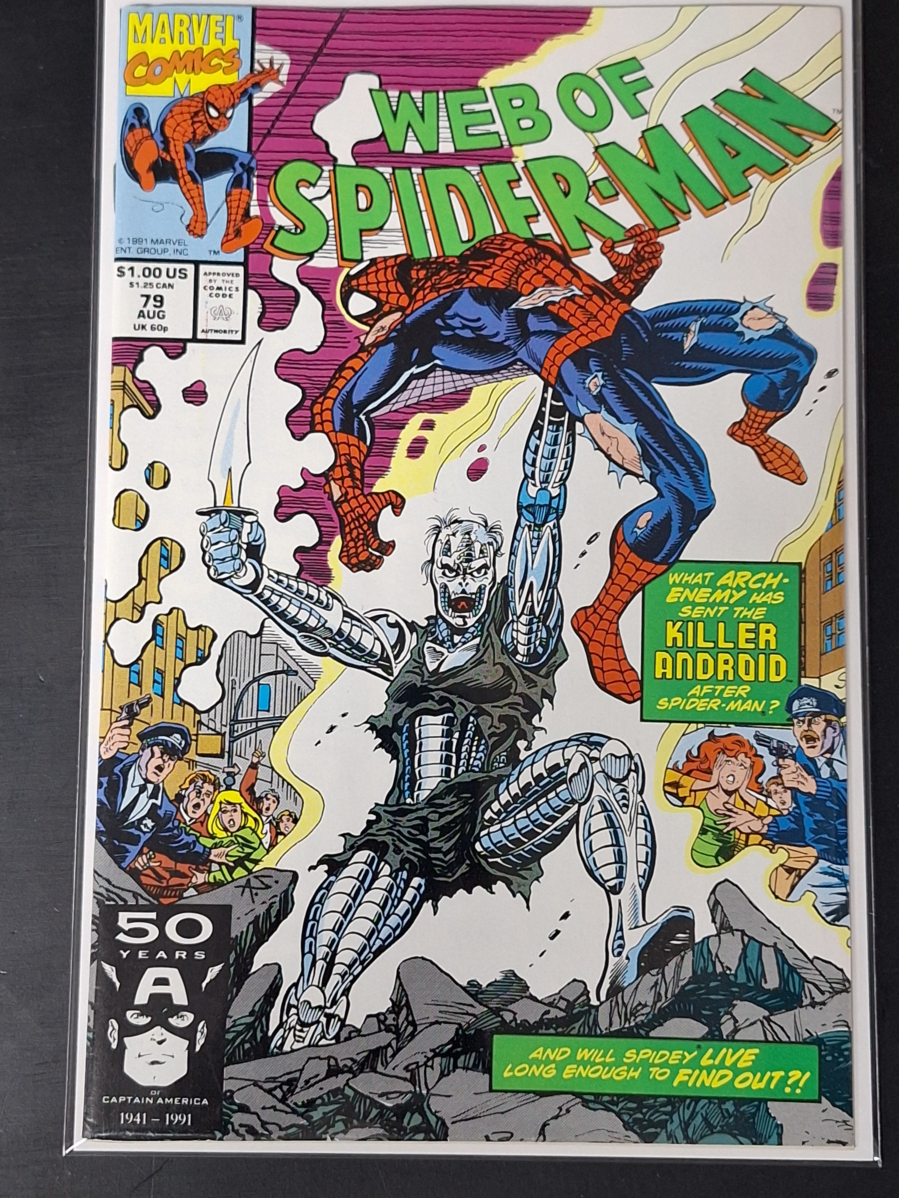 Web Of Spider-Man 79 Marvel 1991 Killer Android