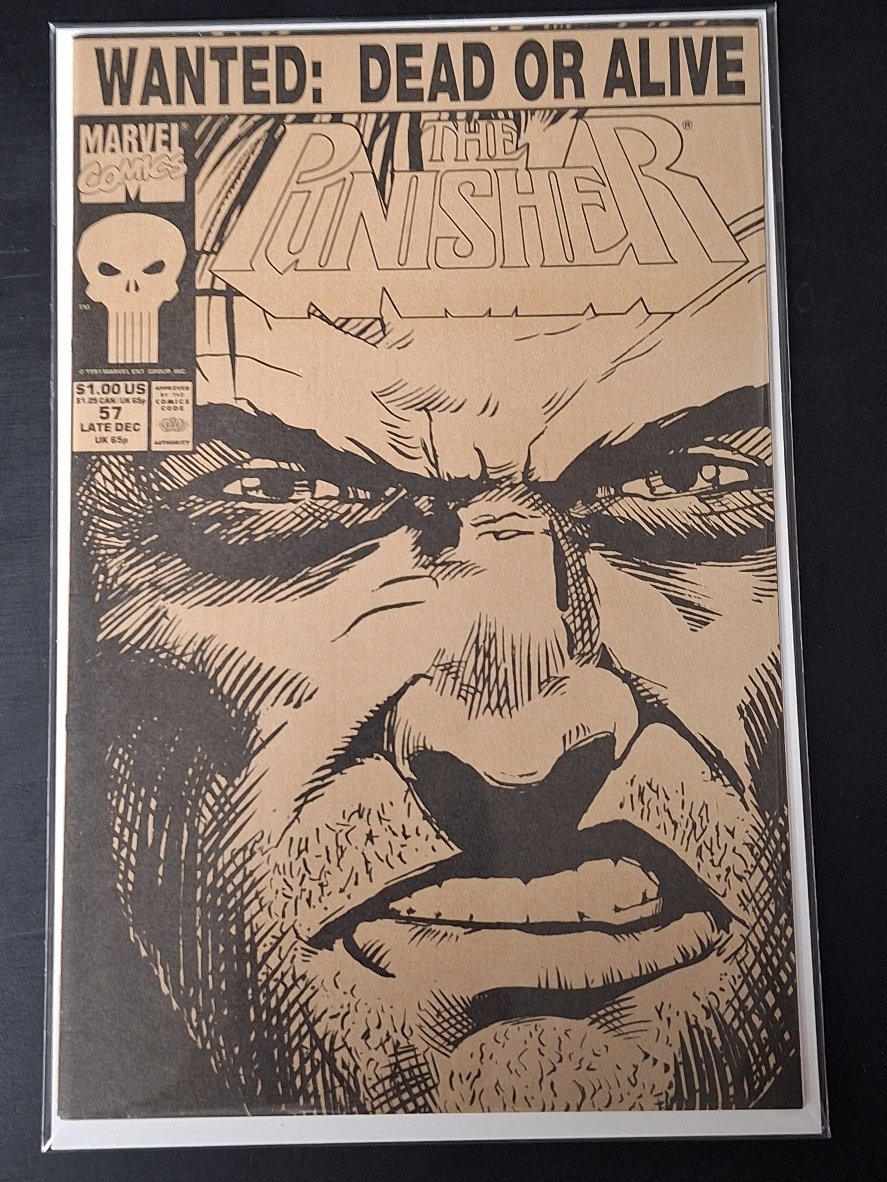 The Punisher 57 Marvel 1991 Canvas Cover