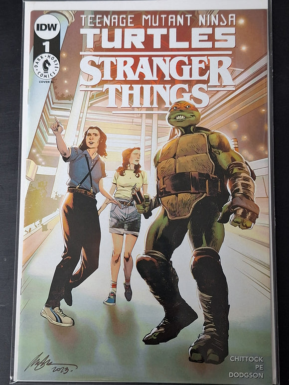 Teenage Mutant Ninja Turtles Stanger Things 1 IDW Dark Horse 2023 1:50 Variant