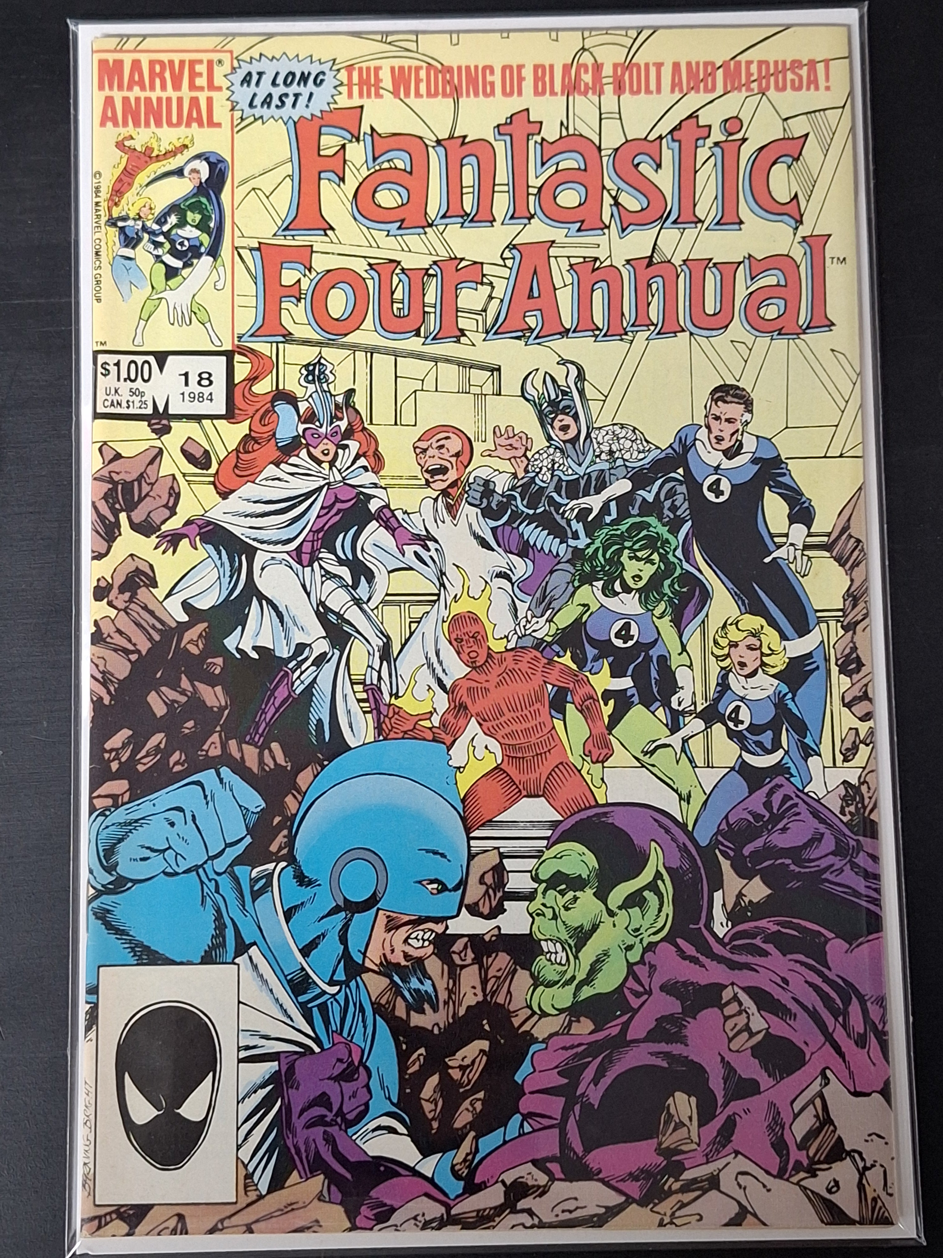 Fantastic Four Annual 18 Marvel 1984 Wedding of Black Bold & Medusa