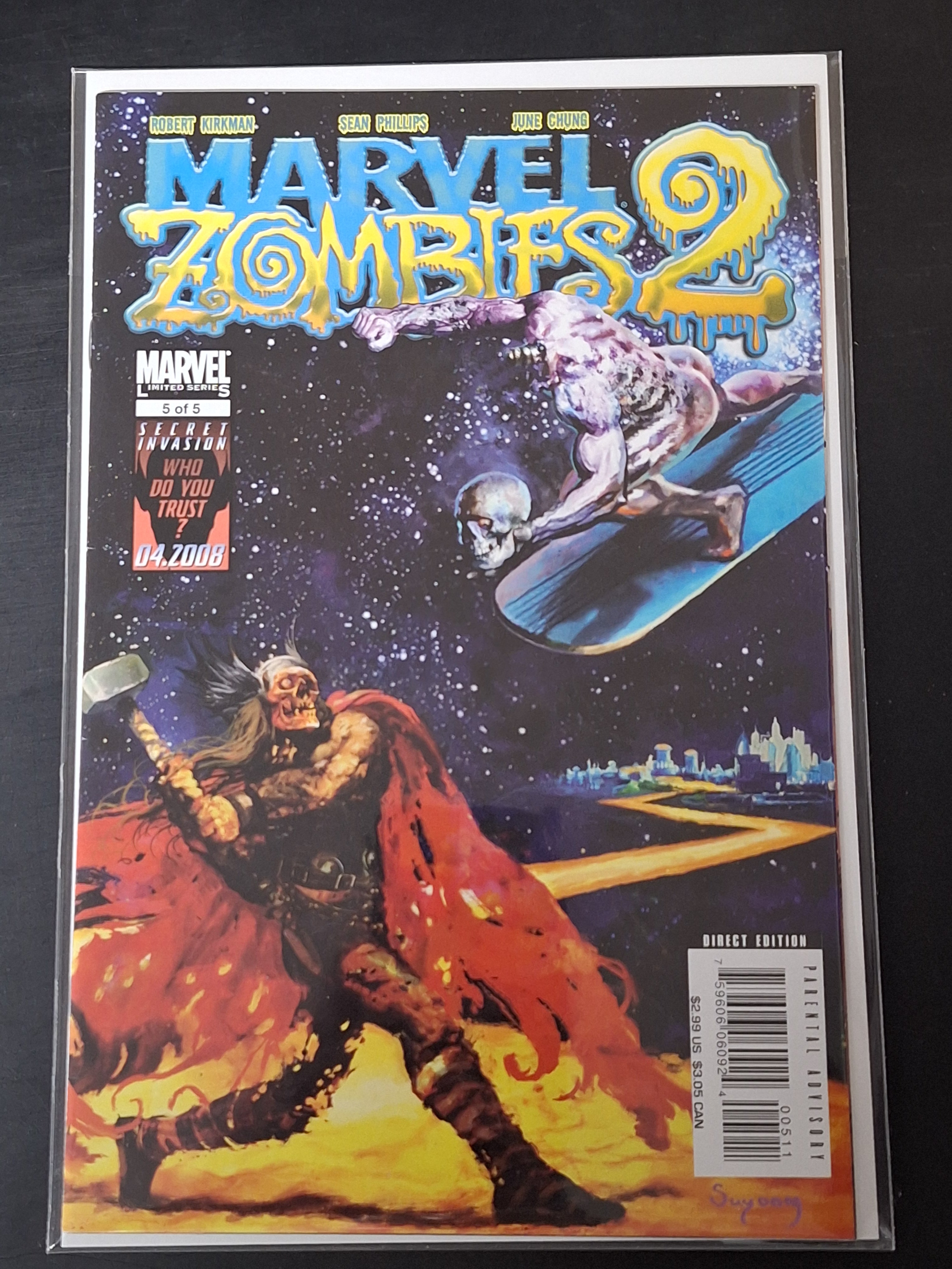 Marvel Zombies 2 #5 Marvel 2007 Arthur Suydam Silver Surfer Homage