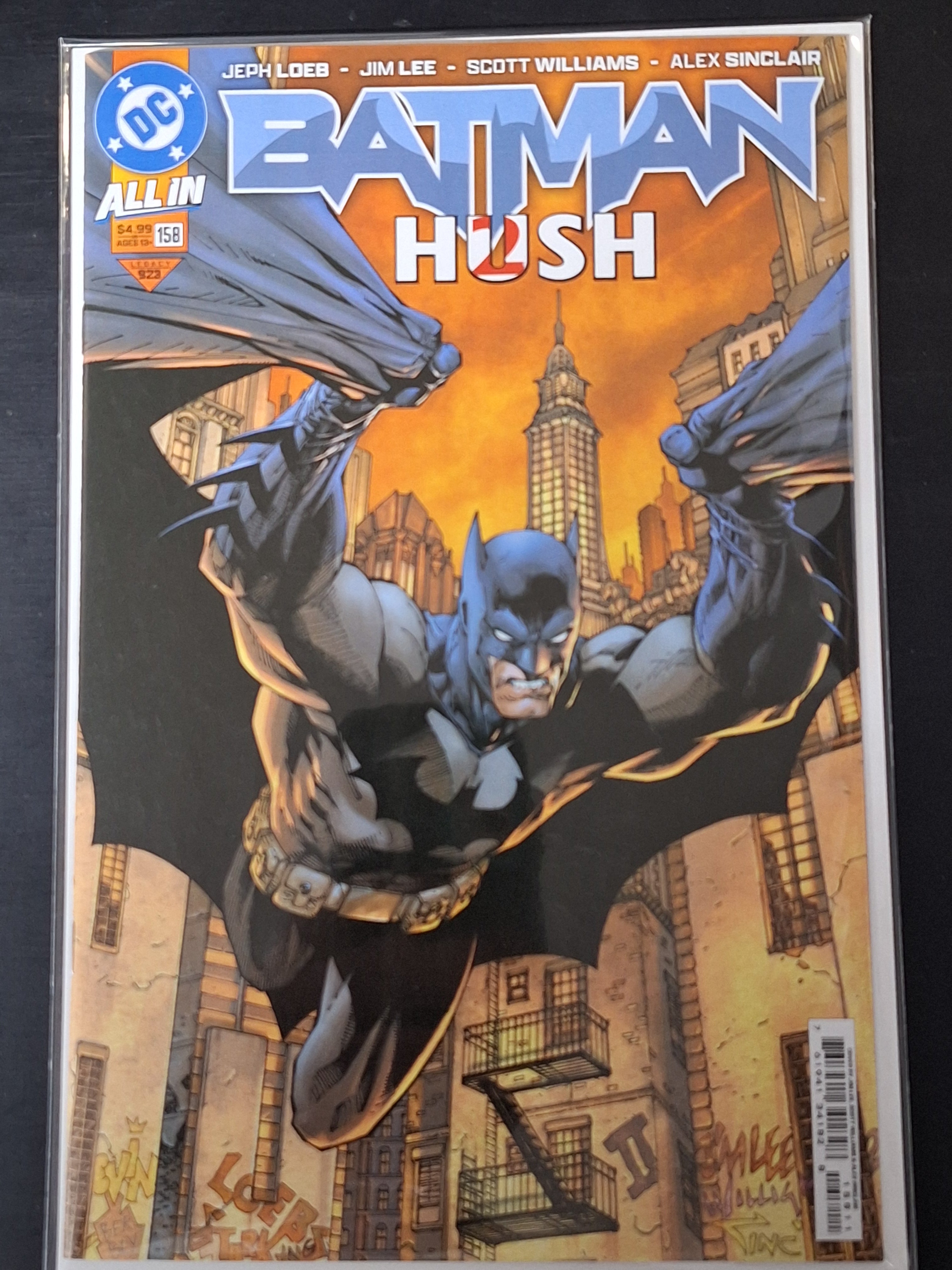 Batman 158 DC 2025 Cover A Jim Lee Hush Part 2 1st App of Silence 1st Printing